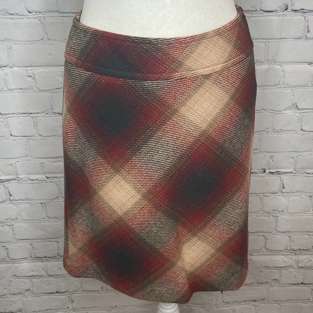 Ann Taylor LOFT Size 2 Plaid Pattern Skirt 